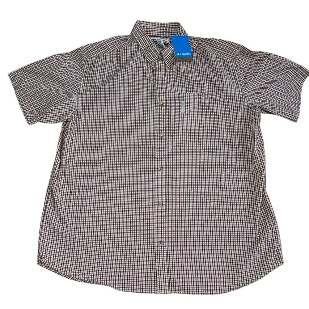 Columbia NWT Mens Wagner Creek Business Casual Collared Shirt SS Plaid Gorpcore